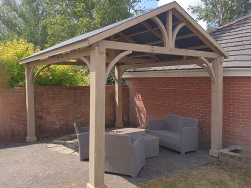 Cedar Gazebo 4.2 X 3.6M - Certified Teak