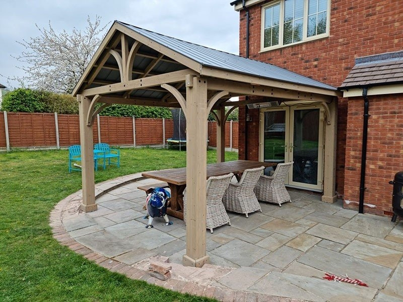 Cedar Gazebo 4.2 X 3.6M - Certified Teak
