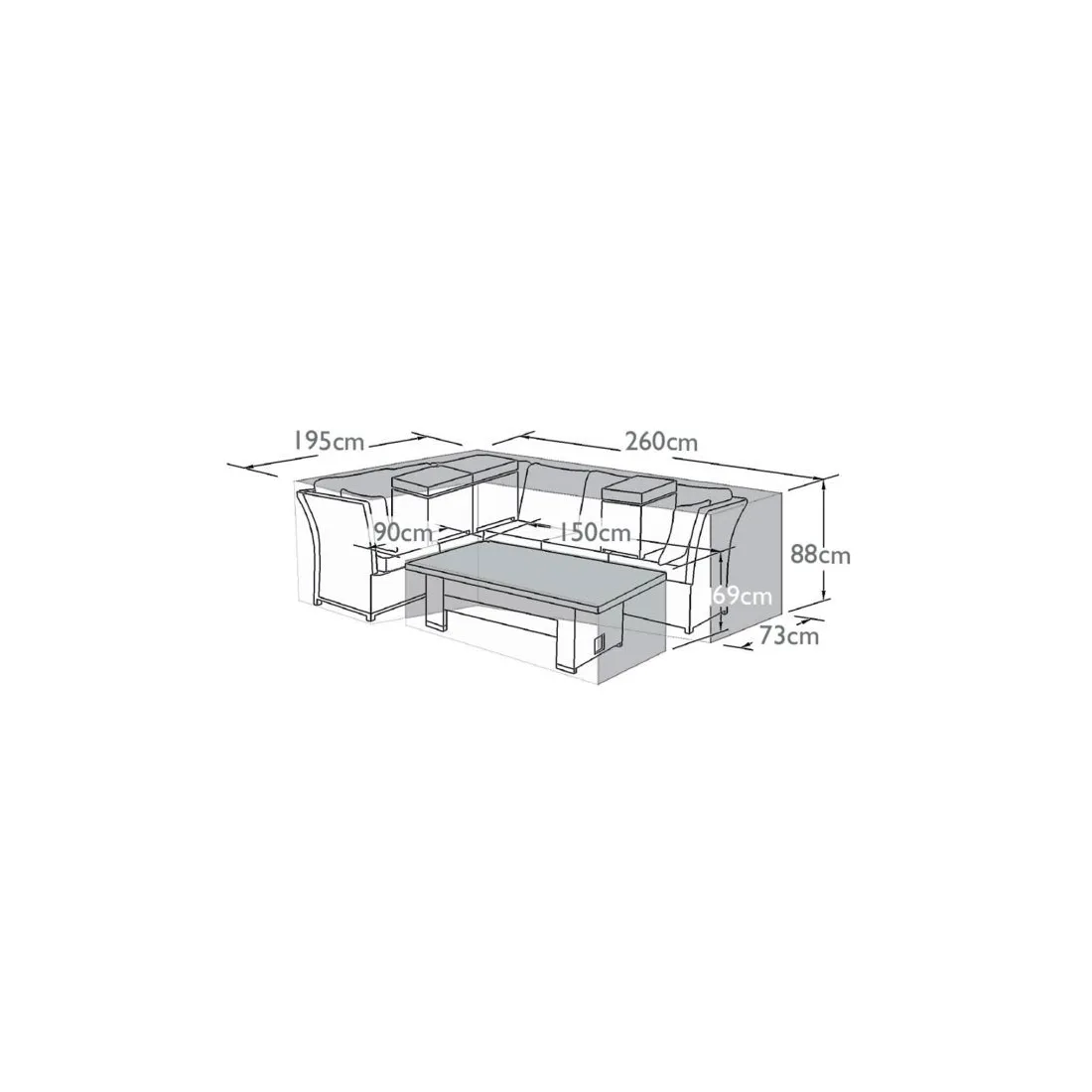 Henley Corner Dining Set - Winter Cover  - 4