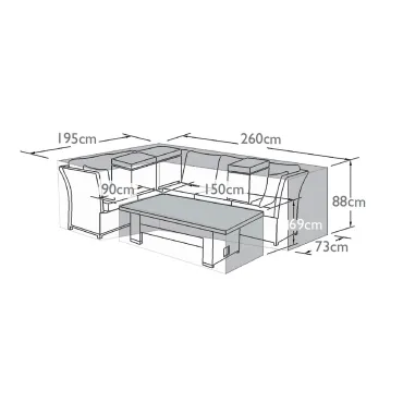 Henley Corner Dining Set - Winter Cover  - 2