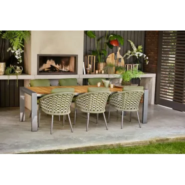 Aluminium Teak Tables Rialto Table