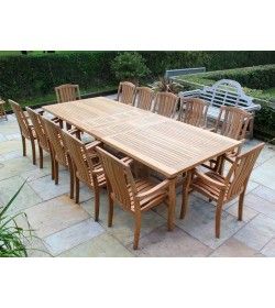 Chunky Table 3m 12 Westminster Stacking Chairs