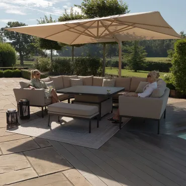 Fabric Pulse U Shape Dining Set & Rising Table