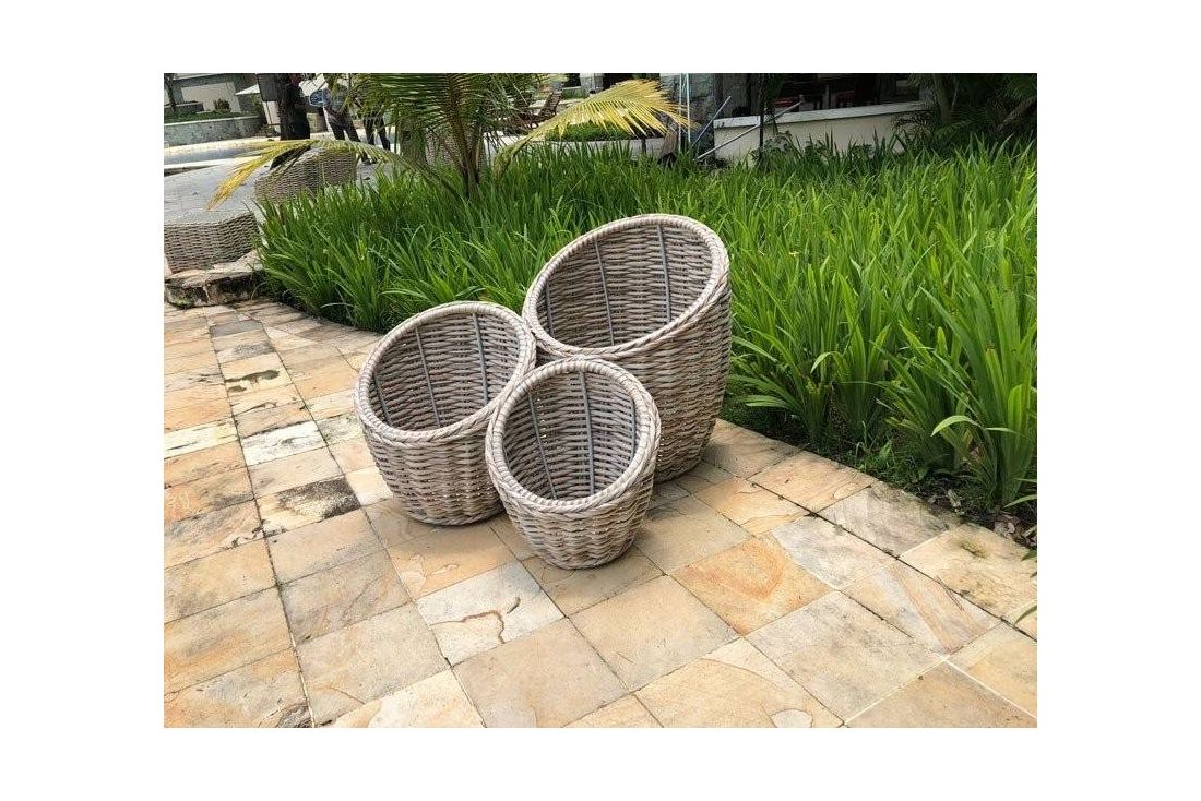 Fiji Flower Baskets - Set Of Three