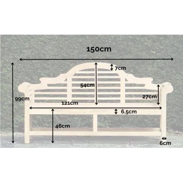 Lutyens 1.5m Bench | FSC® Certified  - 11
