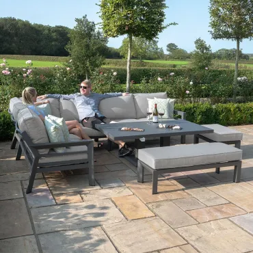 New York Corner Dining Set With Rising Table