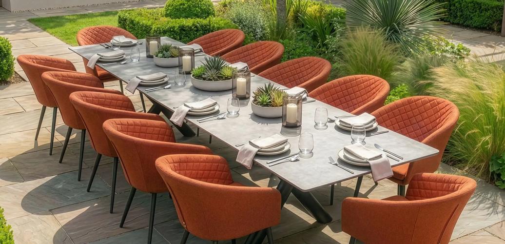 Fabric Outdoor Dining Sets in Spain: Upholstered & UV-Stable